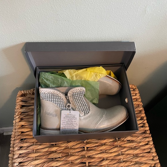 Women's Silver Ankle Boots - Picture 2 of 6